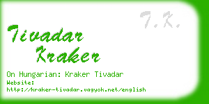 tivadar kraker business card